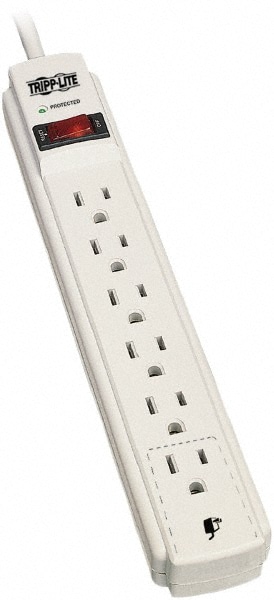 Tripp-Lite TLP608 6 Outlets, 120 VAC15 Amps, 8 Cord, Power Outlet Strip 