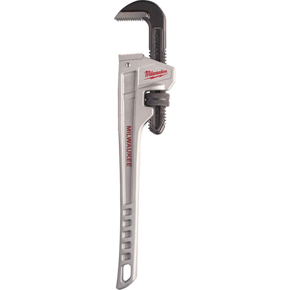 Milwaukee Tool 48-22-7218 Pipe Wrench: 18" OAL, Aluminum Image