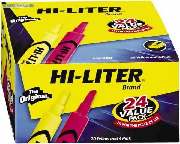 Highlighter Marker: Pink & Yellow, AP Non-Toxic, Chisel Point