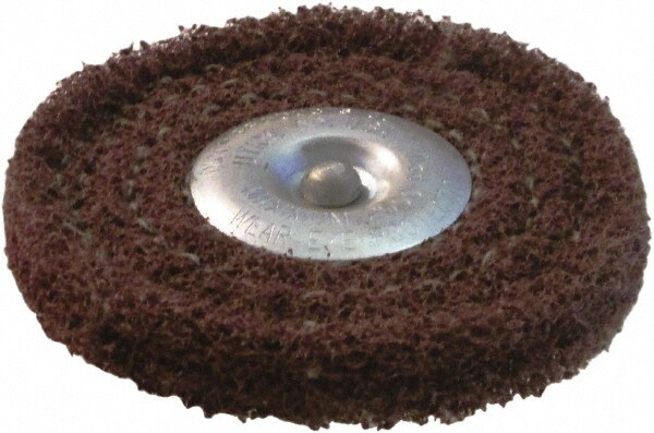 Mounted Spiral Sewn Buffing Wheel: 4" Dia, 1/4" Thick, 1/4" Shank Dia