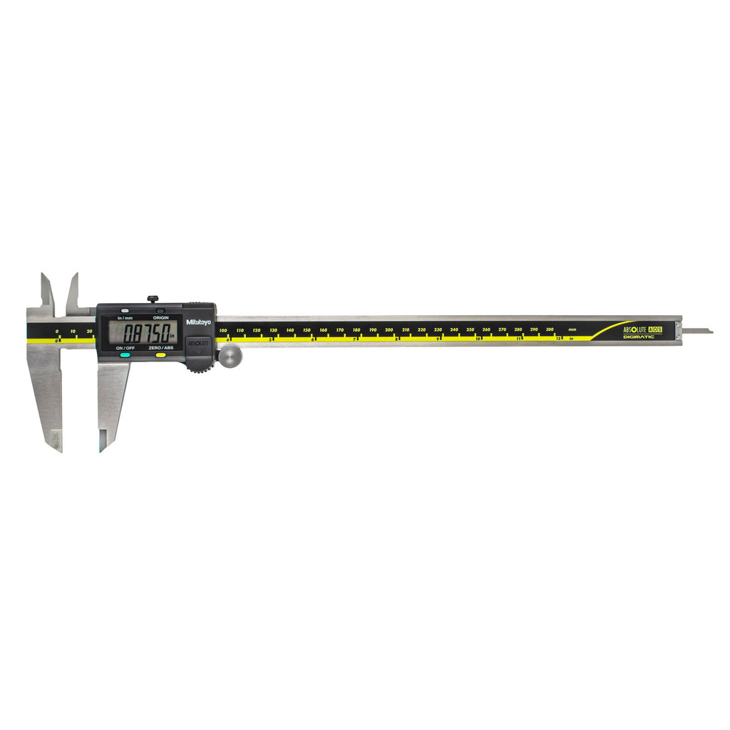 Mitutoyo Electronic Caliper: 300 mm, 0.0100 mm Resolution, 0.0005" Resolution, 0.03 mm Accuracy, 0.0015" Accuracy, Calibrated, Data Output