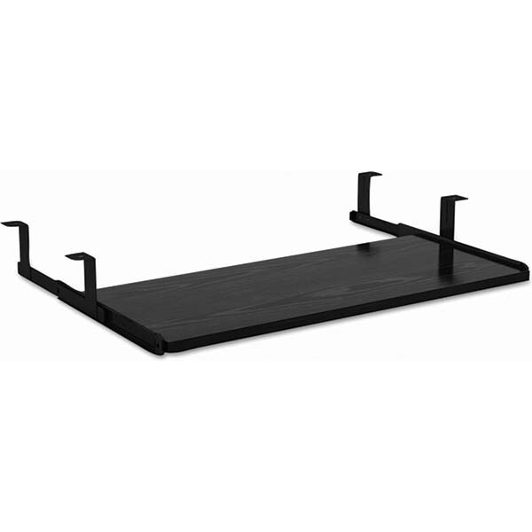 Underdesk Keyboard/Mouse Shelf: for Workstations, Woodgrain Laminate