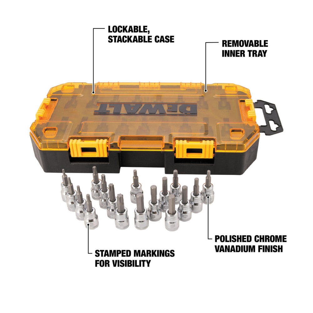 Dewalt socket set socket set 17 pc 3 8 drive msc direct