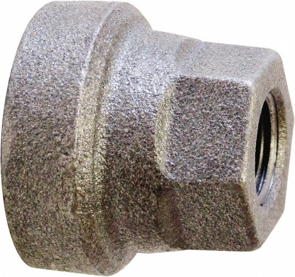 Black Reducing Coupling: 1 x 3/4", FPT - Cast Iron, Class 125