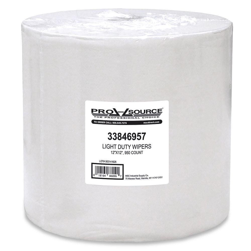 Light Duty Wipers: Roll, Dry, White, 950 Ct