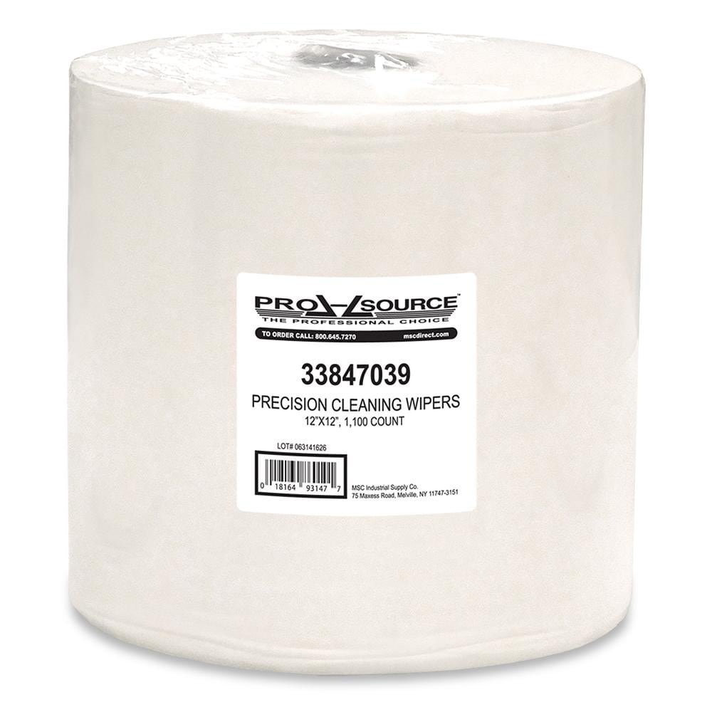 Precision Cleaning Wipers: Roll, Dry, White, 1100 Ct