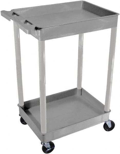 Shelf Utility Cart: Plastic, Gray