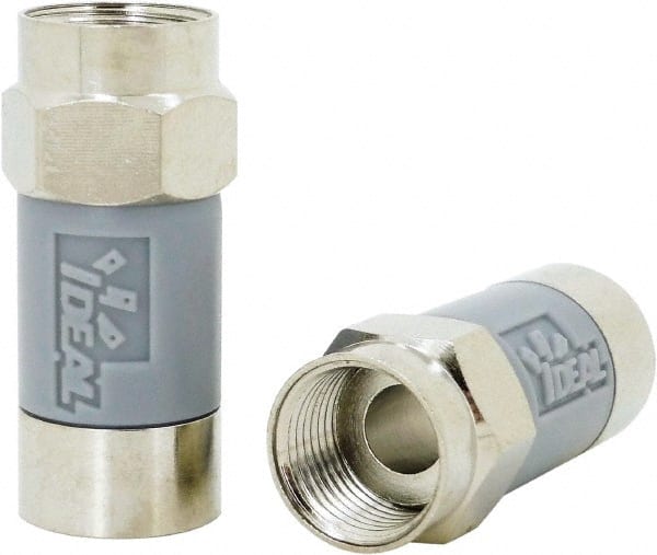 Straight, F Type Compression Coaxial Connector