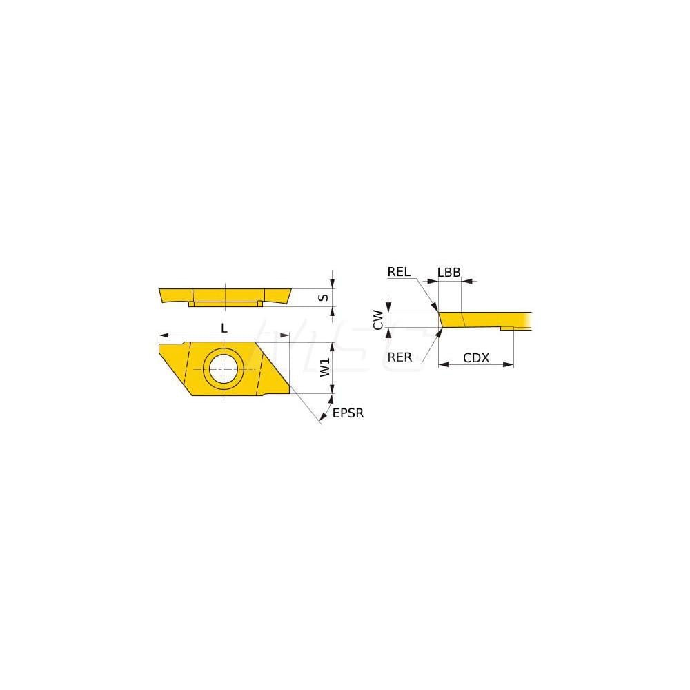 Turning Insert: CTAT10110V5LRB VP15TF, Solid Carbide