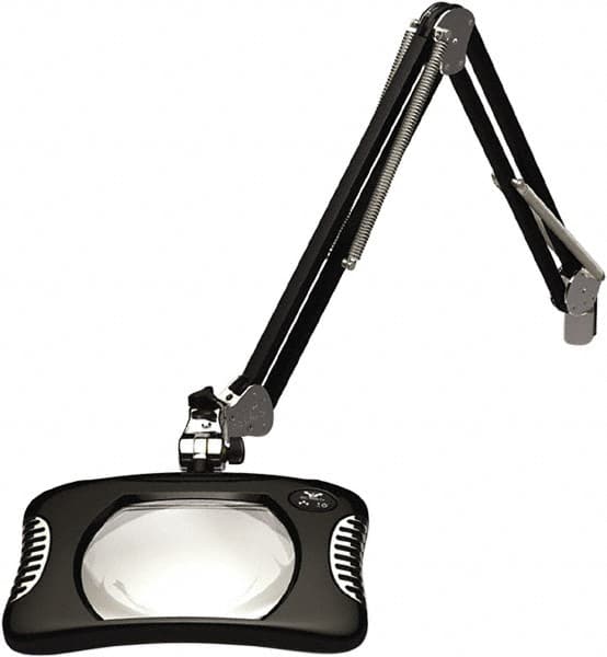 Alera 36-in Adjustable Magnifying Black Clip Desk Lamp with Metal Shade at