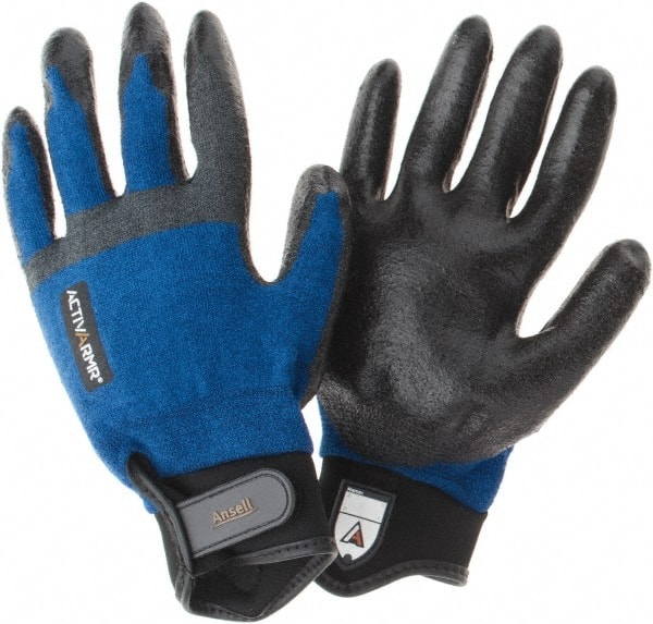 Ansell 97-002-10 Cut & Abrasion-Resistant Gloves: Size L, ANSI Cut A3, Nitrile, Kevlar 