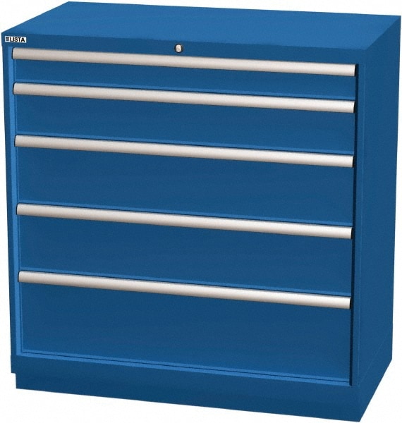 Lista 5 Drawer Blue Steel Modular Storage Cabinet 33914334 Msc Industrial Supply