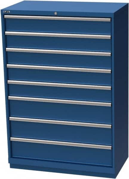 Lista 8 Drawer Blue Steel Modular Storage Cabinet 33914565