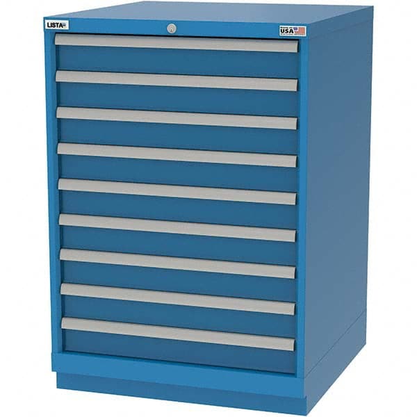 Lista 9 Drawer Blue Steel Modular Storage Cabinet 33914581