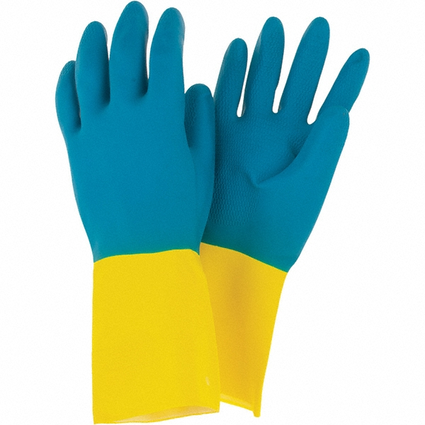Liberty Safety 13"28M BLU/YLW LRG 1PR FLOCK LINED GLOVE MSC