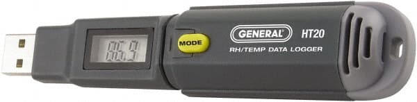 General HT20 -4 to 158°F, 10 to 90% Humidity Range, Temp Recorder 