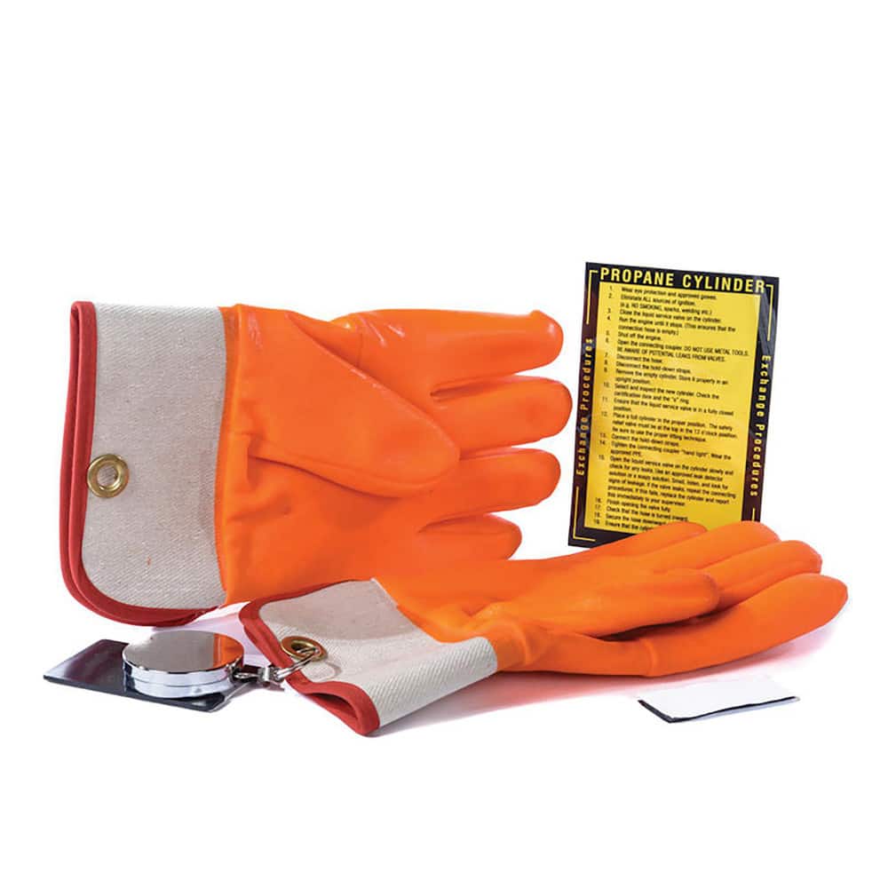 Ideal Warehouse Innovations Inc. 70-1030 Chemical Resistant Gloves: Size Universal, 2.35 mm Thick, Polyvinylchloride-Coated, Polyvinylchloride, Unsupported 