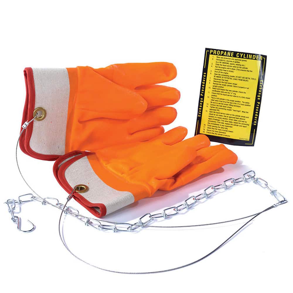 Ideal Warehouse Innovations Inc. 70-1020 Chemical Resistant Gloves: Size Universal, 2.35 mm Thick, Polyvinylchloride-Coated, Polyvinylchloride, Unsupported 