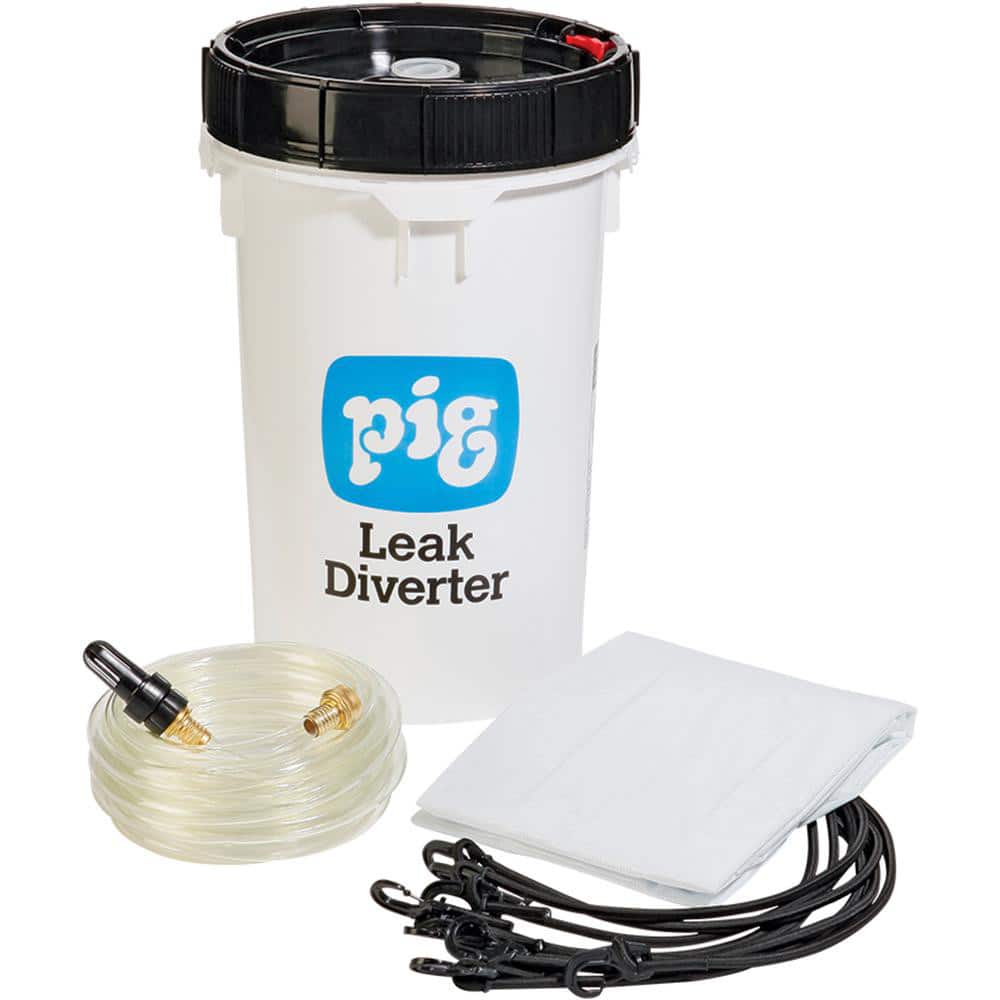New Pig TLS121-TR Leak Diverters; Diverter Type: Roof Leak Diverter ; Shape: Square ; Length (Feet): 5.00 ; Width (Feet): 5 ; Material: PVC; Polyester 
