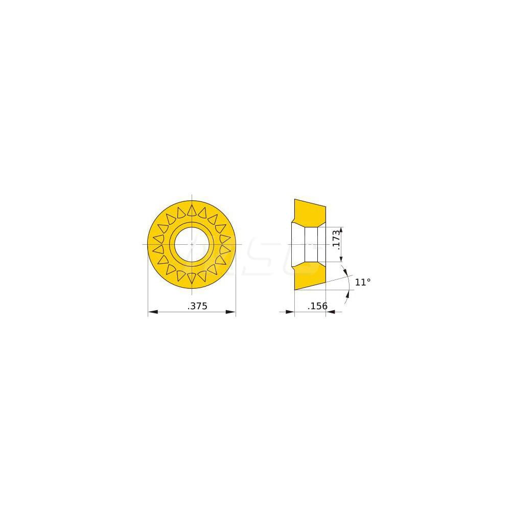 Milling Insert: RPMT09T300E-JS, VP15TF, Solid Carbide