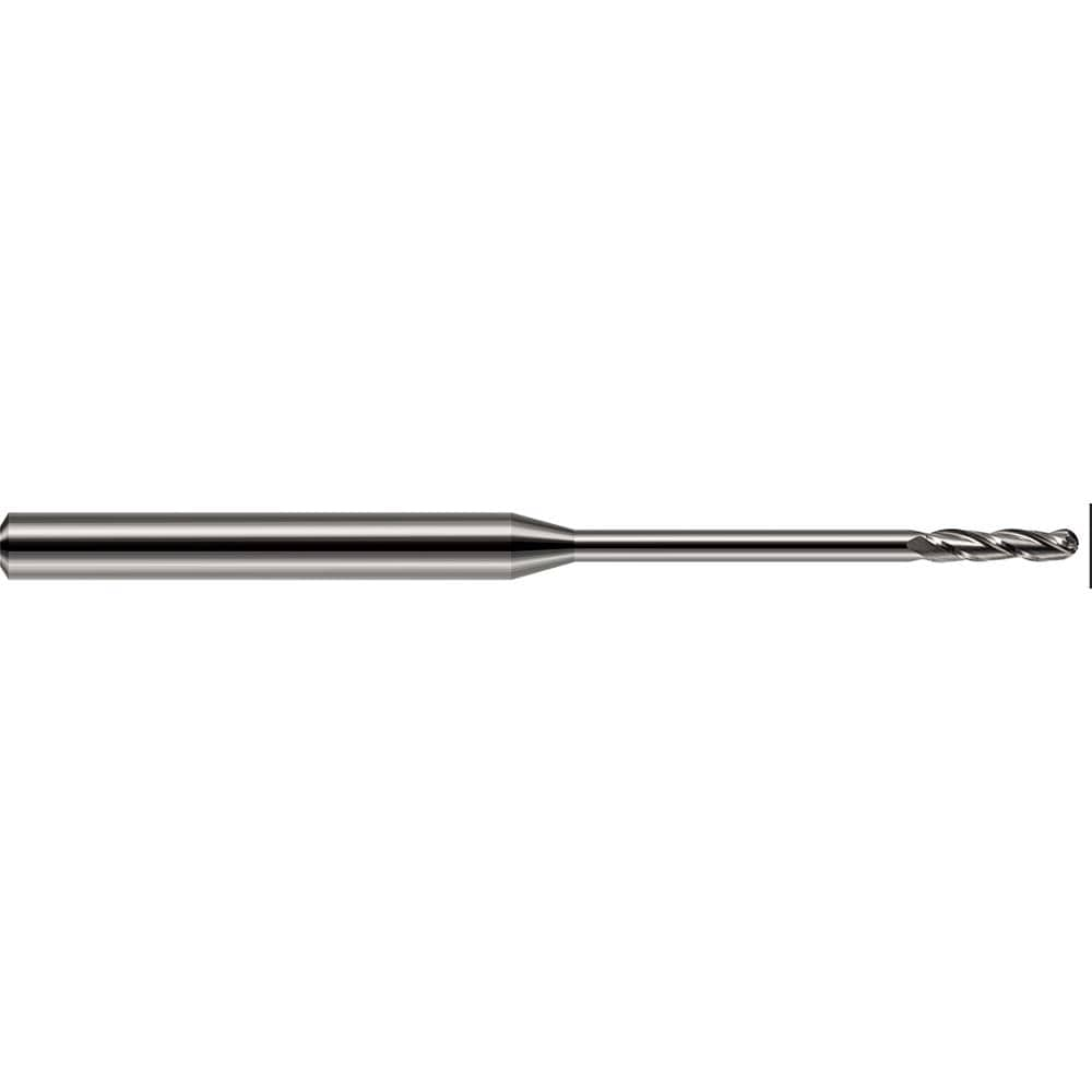 Harvey Tool 13862 Ball End Mill: 0.062" Dia, 0.5" LOC, 3 Flute, Solid Carbide Image