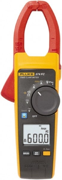 Clamp Meter: CAT III & CAT IV, 1.3386" Jaw, Clamp On Jaw