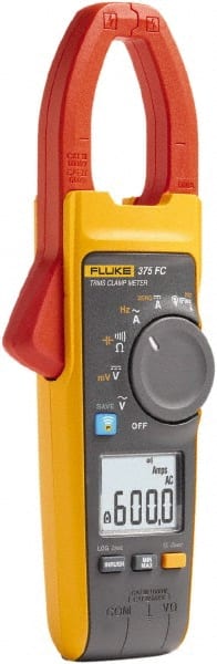 Fluke FLUKE-375  FC Clamp Meter: CAT III & CAT IV, 1.3386" Jaw, Clamp On Jaw 
