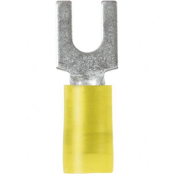 Panduit Standard Fork Terminal Yellow, Nylon, Partially Insulated, 10 Stud, Crimp MSC Direct