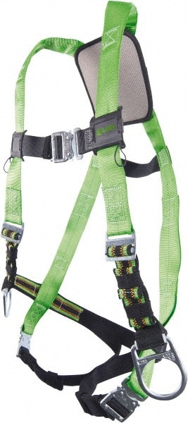 Fall Protection Harnesses: 400 Lb, Back and Side D-Rings Style, Size Universal