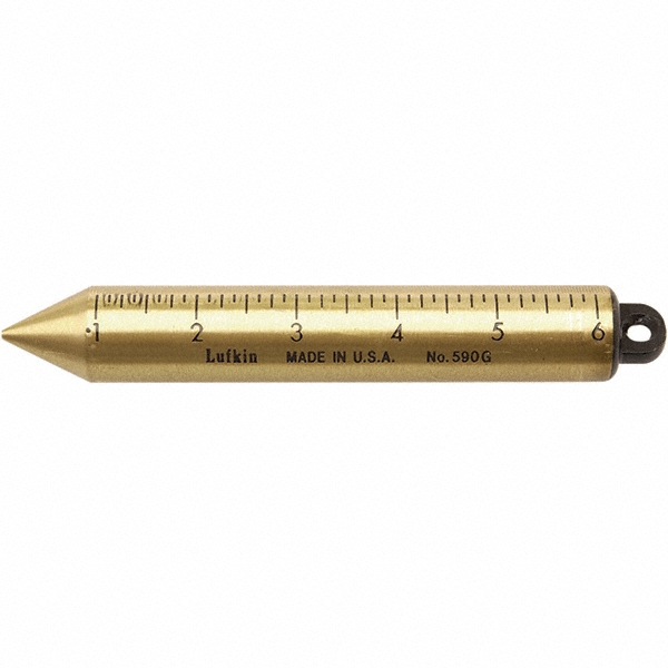 Plumb Bobs: Weight (oz.): 20.00; Bob Type: Plumb Bob; Material: Brass; Replaceable Tip: No