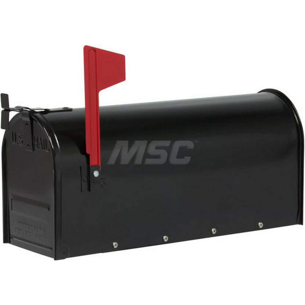 Mailboxes; Mount Type: Bracket ; Lockable: No ; Material: Galvanized Steel ; Color: Black ; Length (Inch): 19 ; Width: 6-1/2 (Inch)