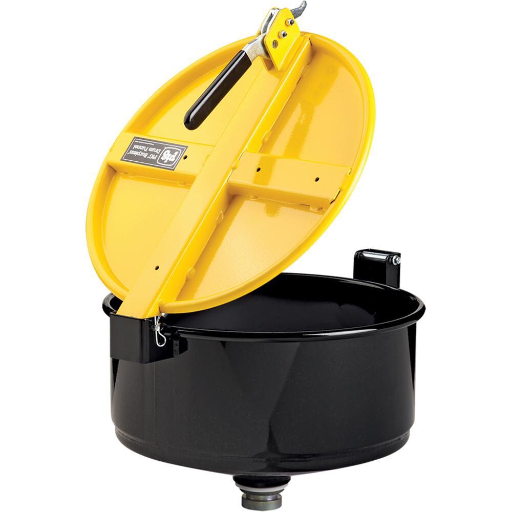 Drum Funnels & Funnel Covers; Product Type: Drum Funnel ; Funnel Capacity: 5gal ; Height (Inch): 13.3in ; Height (Decimal Inch): 13.3in ; Material: Powder Coated Steel