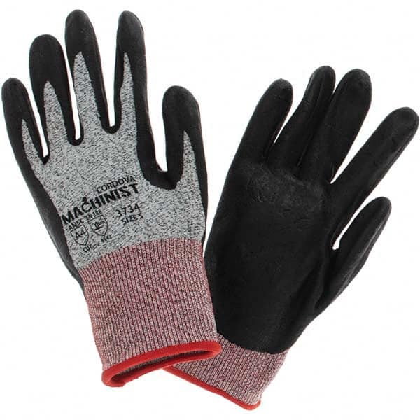 Cut, Puncture & Abrasive-Resistant Gloves: Size S, ANSI Cut A4, ANSI Puncture 4, Foam Nitrile, HPPE