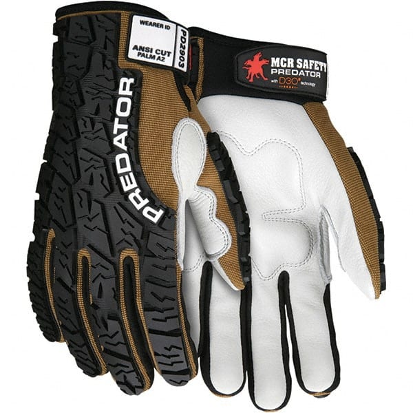 MCR SAFETY PD2903M Gloves: Size M, Cowhide 