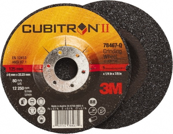 Norton 9in Diam x 1//4in Thick x 7//8in Arbor Type 27 Depressed Center Wheel *NEW*