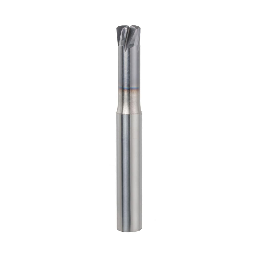 Corner Radius End Mill: 3/8" Dia, 0.46 mm LOC, 0.0432" Radius, 5 Flutes, Solid Carbide