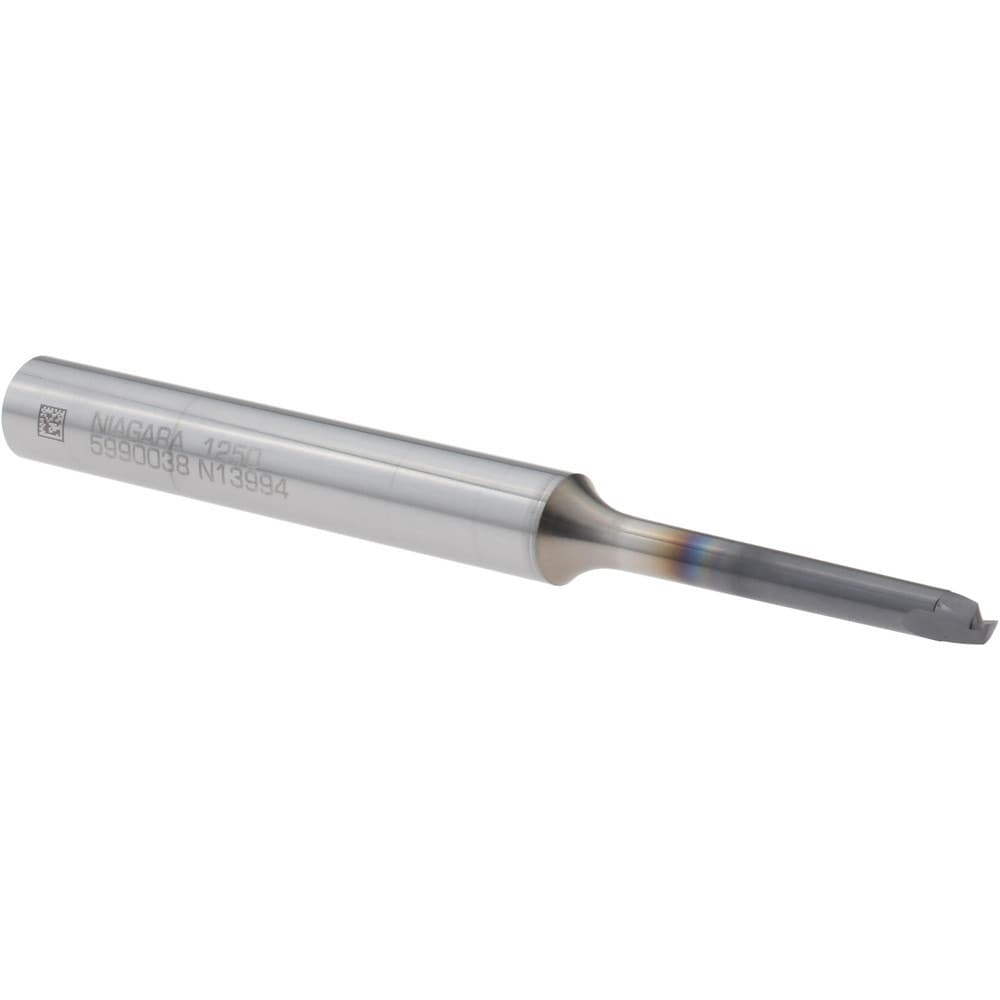 Corner Radius End Mill: 1/8" Dia, 0.2 mm LOC, 0.0148" Radius, 2 Flutes, Solid Carbide