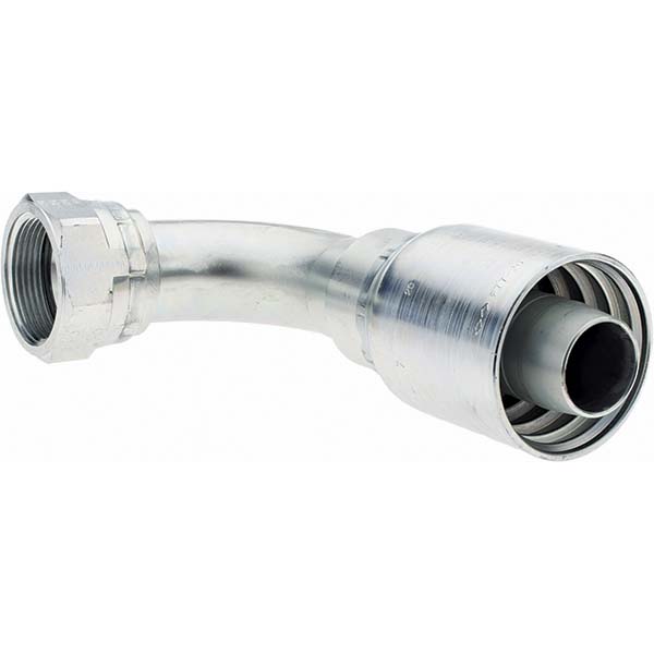 Hydraulic Hose Female JIC Swivel 90 ° Elbow: 1.25" ID, 20 mm, 1-5/8-12