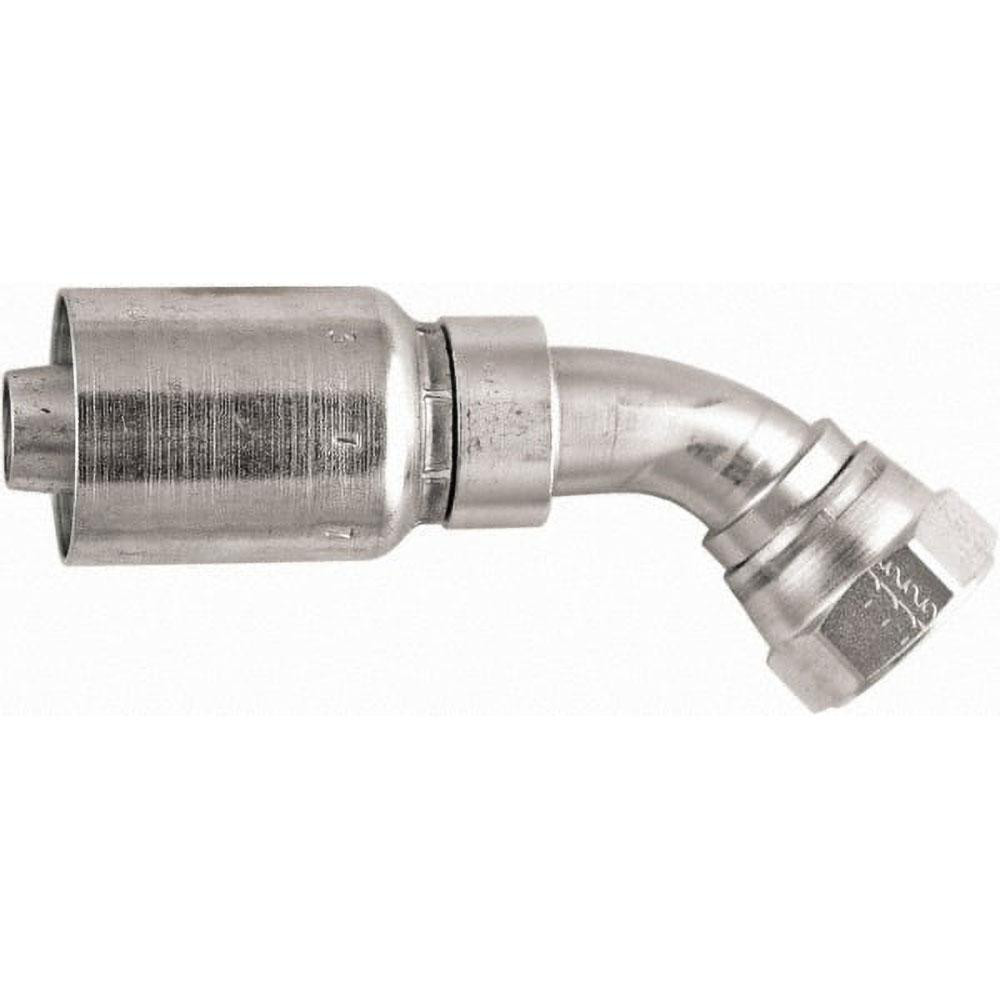 Hydraulic Hose 45 ° Elbow: 0.5" ID, 8 mm, 3/4-16