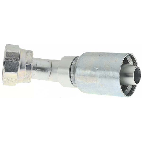 Hydraulic Hose 45 ° Elbow: 0.75" ID, 12 mm, 1-3/16-12