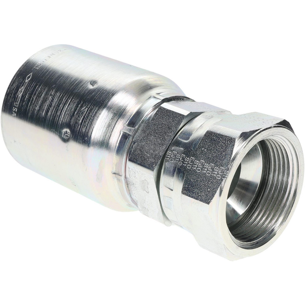 Hydraulic Hose Straight Female JIC 37 ° Swivel Fitting: 1.25" ID, 20 mm, 1-5/8-12