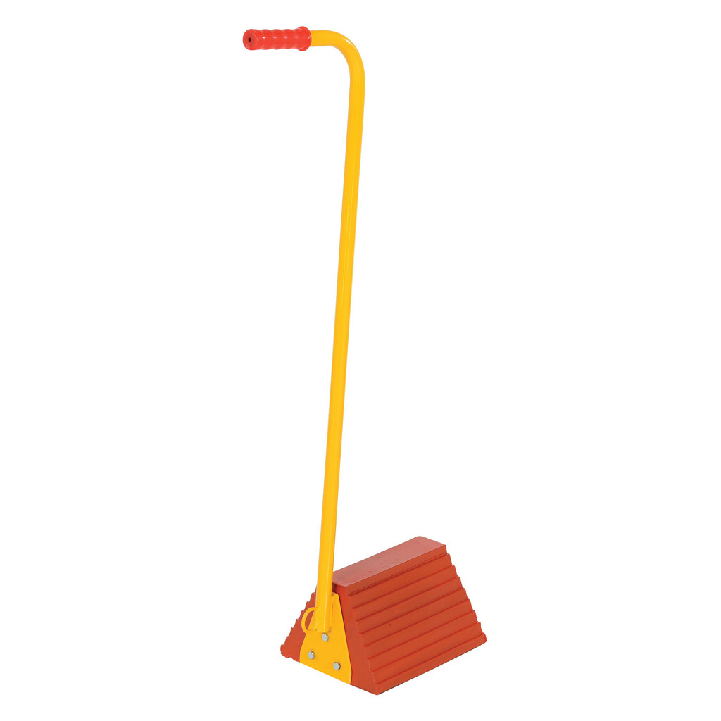 Vestil Rubber Wheel Chock: 8" Long | Part #ORWC-8-ERGO