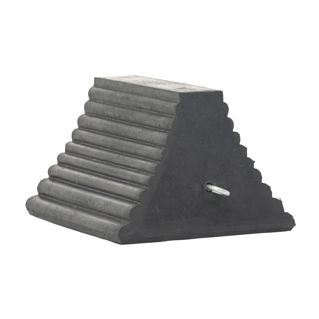 Vestil Rubber Wheel Chock: 8" Long | Part #RWC-8