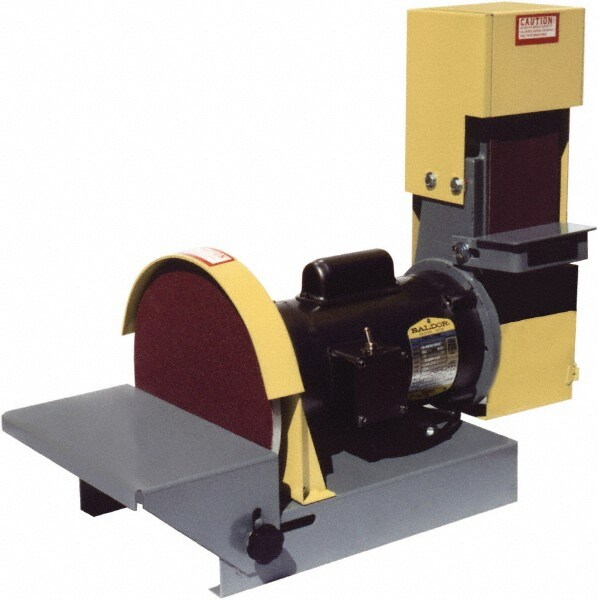 Horizontal & Vertical Combination Sanding Machine: 36" Long x 4" Wide Belt, 10" Dia