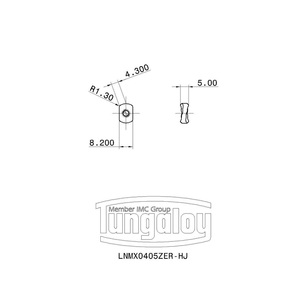 Tungaloy - Milling Insert: LNMX0405ZER-HJ AH3135 AH3135, Solid Carbide ...