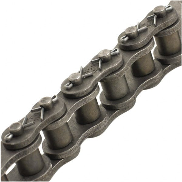 Roller Chain: Cottered, 1-1/4" Pitch, 100C Trade, 10' Long, 1 Strand