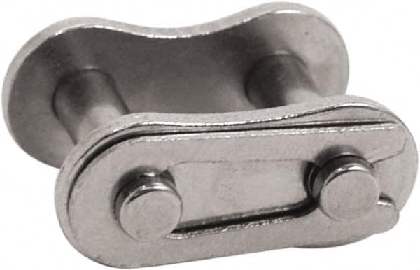 #80 Stainless Steel 16A-1 Roller Chain Connecting Link Full Buckle Pitch 1/"