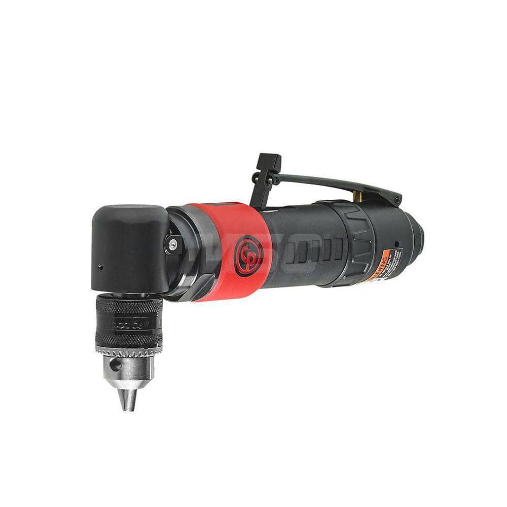 Chicago Pneumatic 8941008790 Air Drill: 3/8" Keyed Chuck, Reversible 