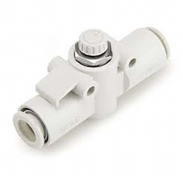 SMC PNEUMATICS AS2002F-06 Air Flow Control Valve: Flow Control Offset Inline, Tube, 6mm Tube OD Image