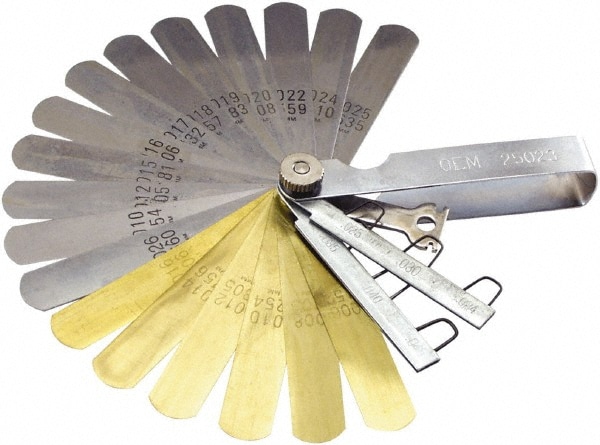 25 Piece, 0.006 to 0.045" Thick, Feeler Gage Set